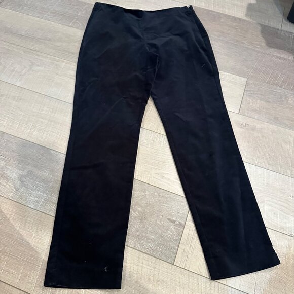 J. JILL WOMENS BLACK VELOUR PANTS NEW SIZE 10 SIZE ZIP - Picture 1 of 8